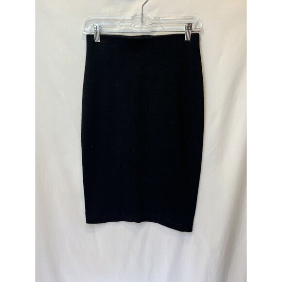 Wilfred Aritzia Black Cotton Stretch Pencil Skirt SIZE SMALL‎ See Pics & Notes - Picture 1 of 6